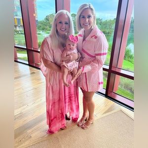 Buddy Love Pink Dip Dyed Caftan Dress SIZE M/L